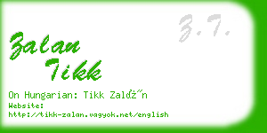 zalan tikk business card